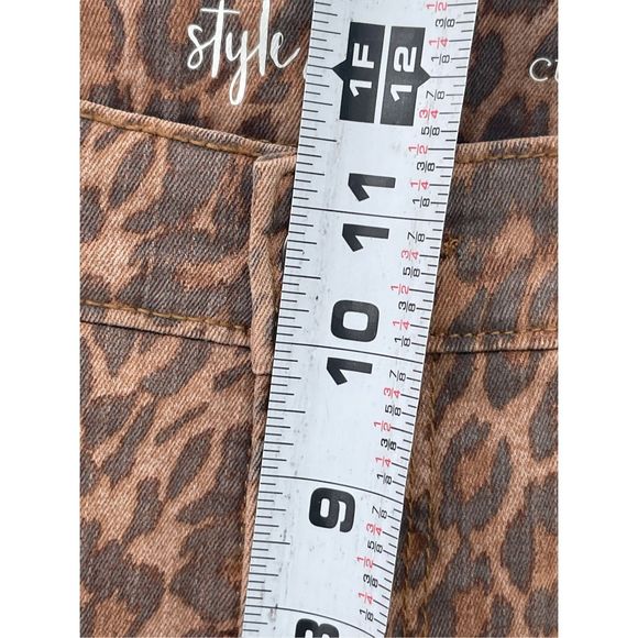 Style & Co Jeans Skinny‎ Leopard Women Size 16 Brown Black High Rise New - Picture 9 of 12